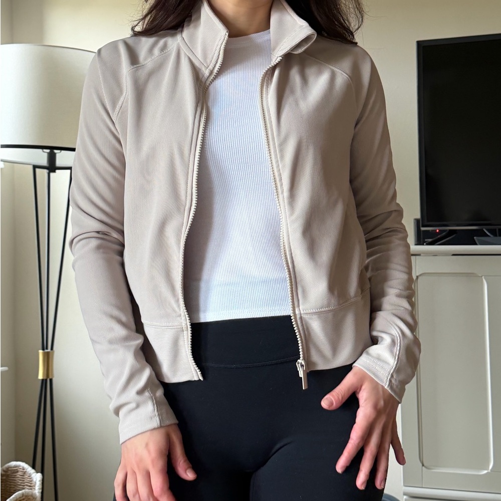 Lightweight Zip Bomber Jacket - Taupe